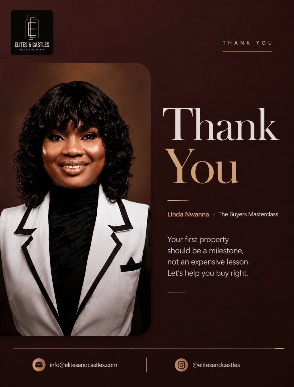 Thank you for being part of&nbsp;The Buyers Masterclass.&nbsp;🤎